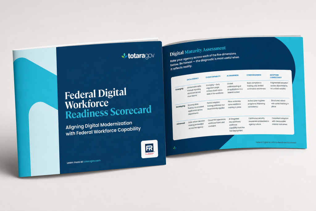 Federal Digital Workforce Readiness Scorecard booklet from TotaraGov