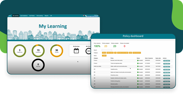 Totara screenshot showing My Learning and My Dashboard